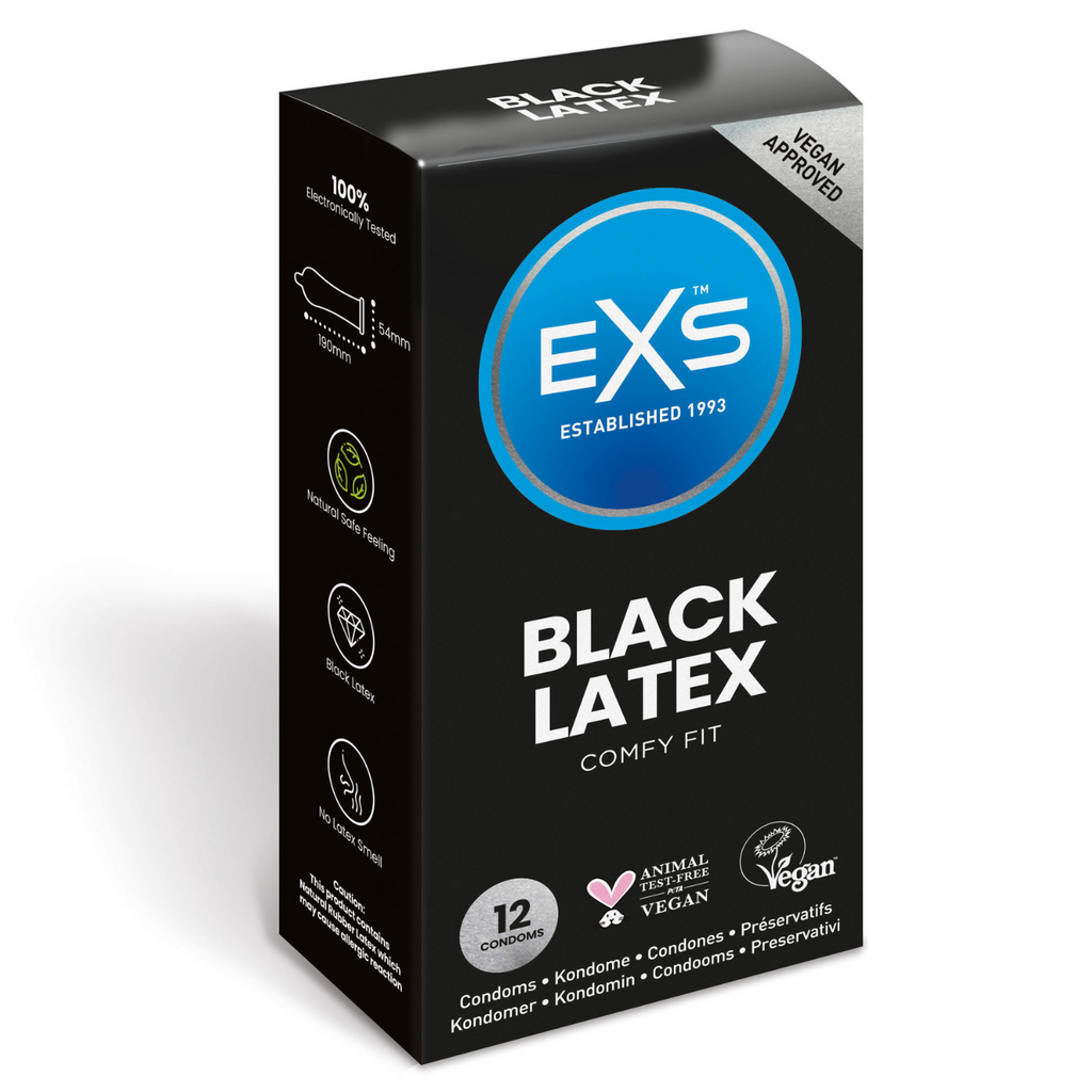 EXS Black Latex Condoms