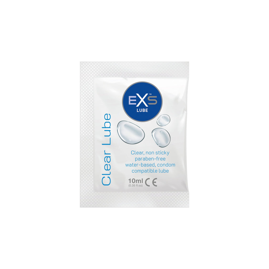 clear lube sachet, 10ml - white square